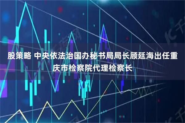 股策略 中央依法治国办秘书局局长顾廷海出任重庆市检察院代理检察长