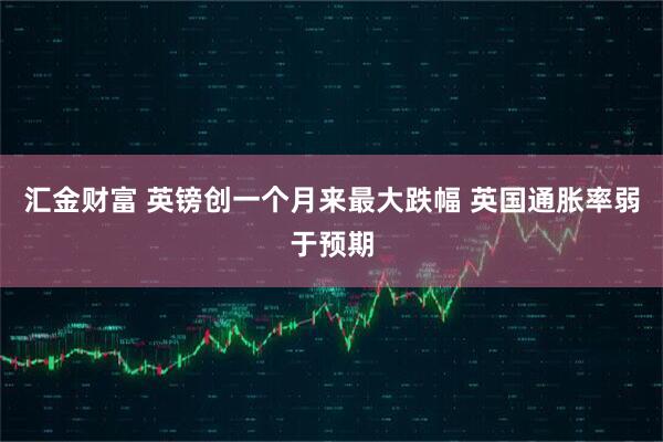 汇金财富 英镑创一个月来最大跌幅 英国通胀率弱于预期