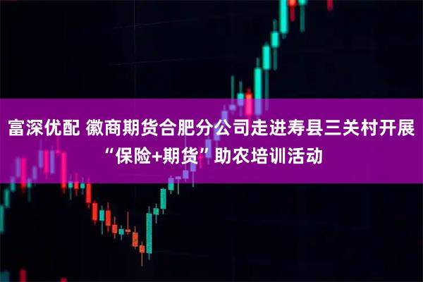 富深优配 徽商期货合肥分公司走进寿县三关村开展“保险+期货”助农培训活动